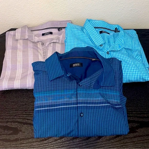 alfani short sleeve dress shirts Amazon.com: Alfani Mens Textured Button Up Shirt, White, Small : Clothing, Shoes & Jewelry